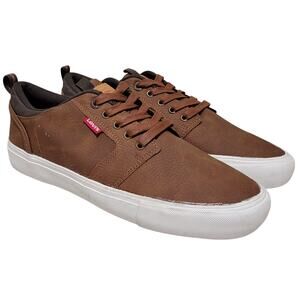 Levi's Men Alpine Stacked Low Top Sneakers Size US 10M Brown Faux Leather